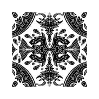 a black and white pattern with ornate designs vector
