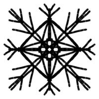 a black and white snowflake is shown on a white background vector