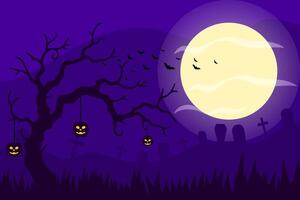 dark halloween background with scary elements vector