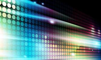 Large led projection screen panel. Light show on the stage black background. vector