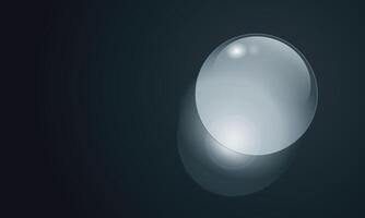 Abstract simple background with white matte spheres isolated on dark. vector