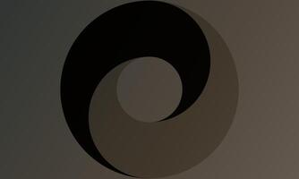 Abstract swirling circle backdrop dark brown background. dark circle. vector
