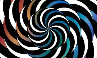 Abstract optical illusion sphere. Hypnotic spiral ball with blue brown lines. radial , twirl, twisted. soft color. vector