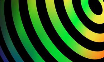 Abstract optical illusion sphere. Hypnotic spiral ball with yellow green lines. dark background. radial , twirl, twisted. shiny color. vector