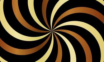Abstract optical illusion sphere. Hypnotic spiral ball with brown lines. radial , twirl, twisted. retro style. vector