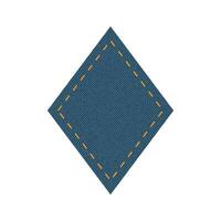 Blue denim design with rhombus with stitcher. vector