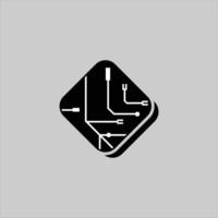 Abstract Circuit Technology Design Logo vector