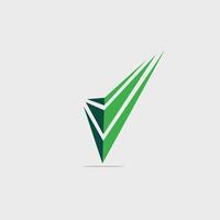 Dynamic Green Checkmark Logo for Success vector