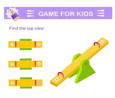 Logical game for kids. IQ training test. vector