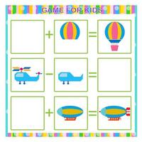 Educational game for kids. Find and draw the missing parts. Children activity page. Worksheet. vector