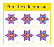 Puzzle game. Task for development of attention and logic. vector