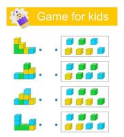 Logic game. Attention tasks for children. IQ training test. Printable worksheet vector