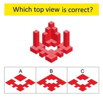 Logic game. IQ training test. Visual intellect. illustration. Answer is C vector