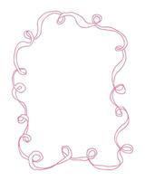 A pink frame with a wavy line design. The frame is white and the pink color is dominant vector