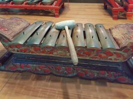 saron, traditional Indonesian musical instrument, commonly used in Javanese and Balinese gamelan orchestras. photo