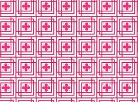 A red and white pattern with a flower on the top vector