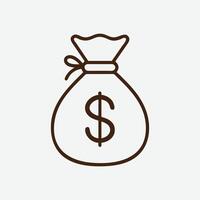 How to Use a Money Bag Icon for Business Finance vector