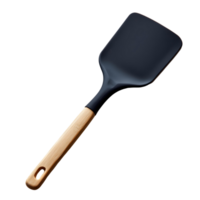 A black spatula with a wooden handle png