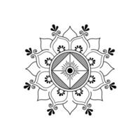 Indian Ranguli mandala Art Design. vector
