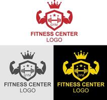 Fitness center logo design. Gym logo vector