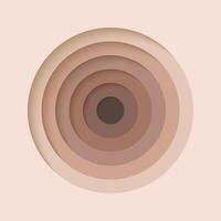 3D paper cut background in mocha mousse colors. Minimalistic abstract layered design perfect for posters, invitations, backgrounds, wall art, branding, and digital projects. vector