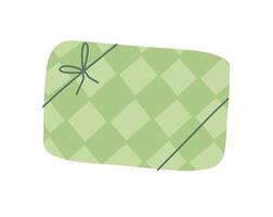 Gift box or package. Wrapping paper. vector