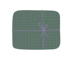 Gift box icon. Isolated birthday or anniversary box with wrapping paper and ribbon bow. vector