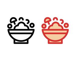 flat salad icon illustrator vector