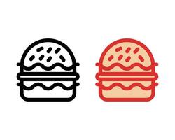 flat hamburger icon illustration vector