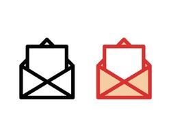 flat mail icon illustration vector