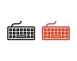 flat keyboard icon illustration vector
