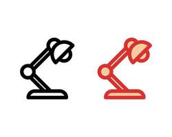 flat desk lamp icon illustration vector