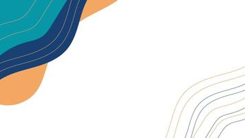 simple minimalist wave background with corner lines vector