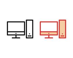 flat computer icon illustration vector