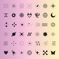 Gradient Abstract Icons with Soft Pastel Glow vector