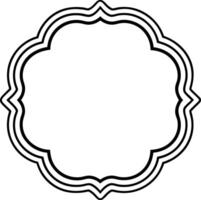 A black and white outline of a frame vector