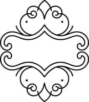 A black and white drawing of a ornate frame vector