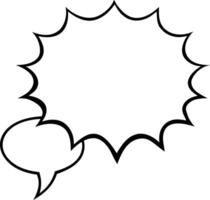 A speech bubble with a speech bubble in the middle vector