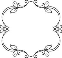 A black and white ornate frame with a white background vector