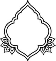 An ornate design with a flower in the center vector