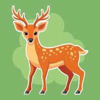 Adorable Young Deer with a Friendly Expression vector