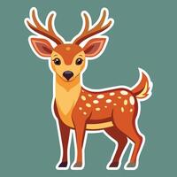 Playful Fawn with Antlers on a Soft Background vector