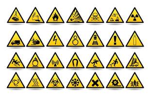 Set of warning signs vector