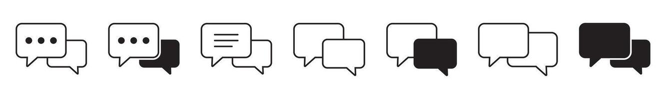 Chat icon. Talk speech bubble icon. Dialogue balloon icon. Comment sign. vector