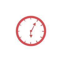 Clock icon in flat style. Watch illustration on white isolated background. Time business concept. illustration of simple icon in flat style. Element time template vector