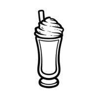 delicious smoothies isolated drawing line art style sketch classic vintage design illustration vector