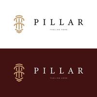 column pillar logo product brand vector