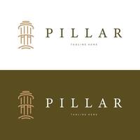 column pillar logo for product brand vector
