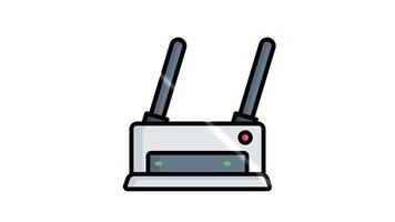 Router animated icon. animated icon related to IT architecture, network. suitable for user interface, provide visual feedback, and more video