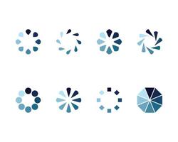 Collection Loading bar status icon. illustration. Set of loaded icons. Download progress. Donload or Upload. vector